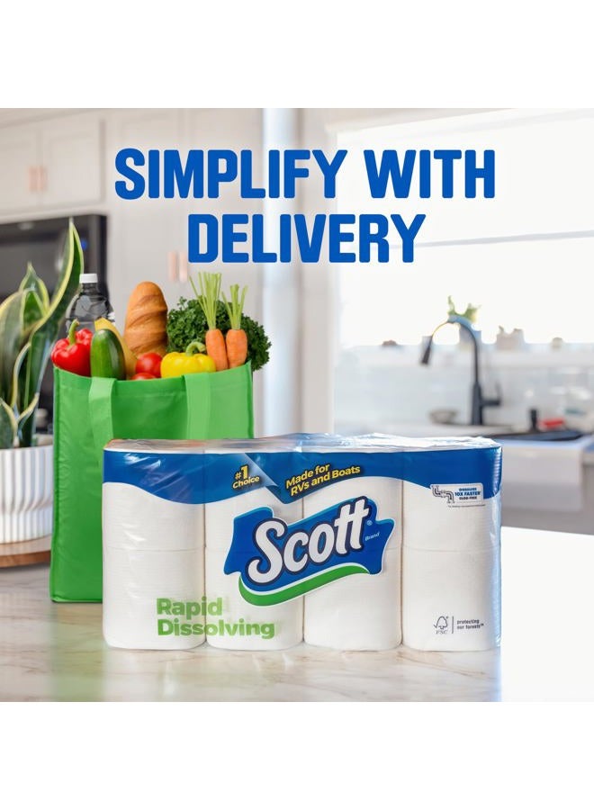 Scott Rapid-Dissolving Toilet Paper, 12 Double Rolls, Septic-Safe, Toilet Paper - Image 5