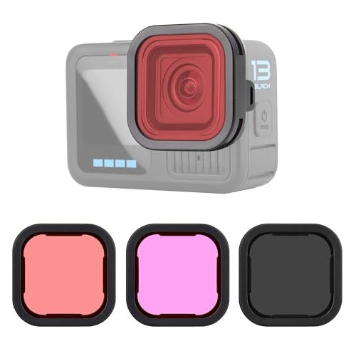 SOONSUN 3-Pack Lens Filter Set for GoPro Hero 13 Black – ND16, Red, Magenta - Neutral Density ND and Snorkeling Filter Kit for Outdoor & Underwater Photography - Image 1