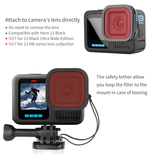 SOONSUN 3-Pack Lens Filter Set for GoPro Hero 13 Black – ND16, Red, Magenta - Neutral Density ND and Snorkeling Filter Kit for Outdoor & Underwater Photography - Image 3