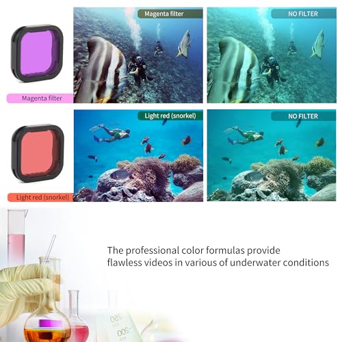 SOONSUN 3-Pack Lens Filter Set for GoPro Hero 13 Black – ND16, Red, Magenta - Neutral Density ND and Snorkeling Filter Kit for Outdoor & Underwater Photography - Image 5