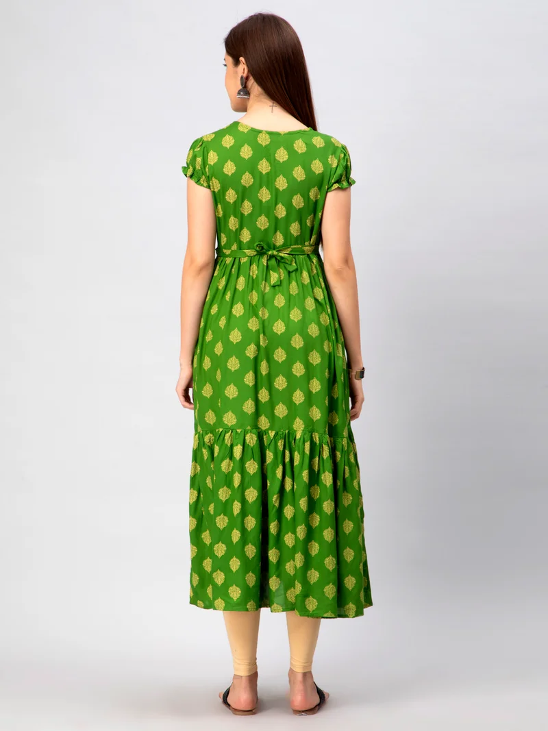 CEE 18 Women's Cotton A-line Maternity Feeding Kurti with Zippers