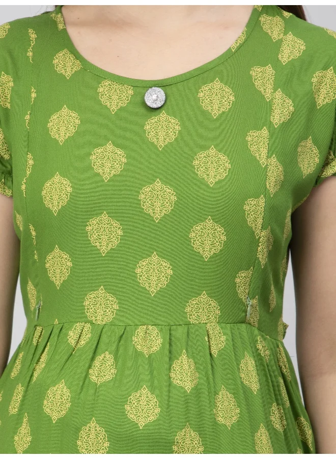 CEE 18 Women's Cotton A-line Maternity Feeding Kurti with Zippers
