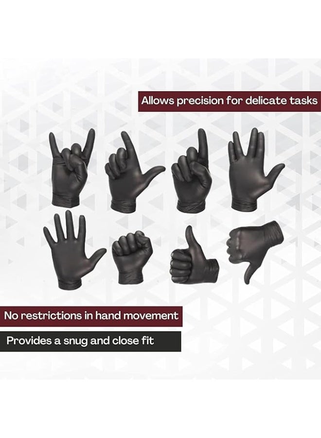 Black Nitrile Gloves Powder-Free - Multi-Purpose, Superior Durability Hand Gloves - General Use & Professional Quality - Image 4
