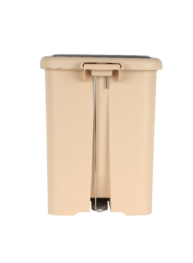 Royalford 18L Dustbin- RF12247| Pedal Bin for Waste Disposal, Trash Can for Home, Office, Bathroom, School, Restaurant| Premium Quality Plastic Bin and Hands Free Opening| Brown - Image 2