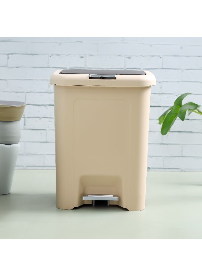 Royalford 18L Dustbin- RF12247| Pedal Bin for Waste Disposal, Trash Can for Home, Office, Bathroom, School, Restaurant| Premium Quality Plastic Bin and Hands Free Opening| Brown - Image 4