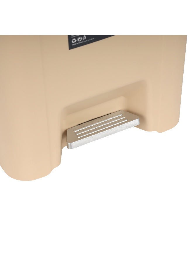 Royalford 18L Dustbin- RF12247| Pedal Bin for Waste Disposal, Trash Can for Home, Office, Bathroom, School, Restaurant| Premium Quality Plastic Bin and Hands Free Opening| Brown - Image 3