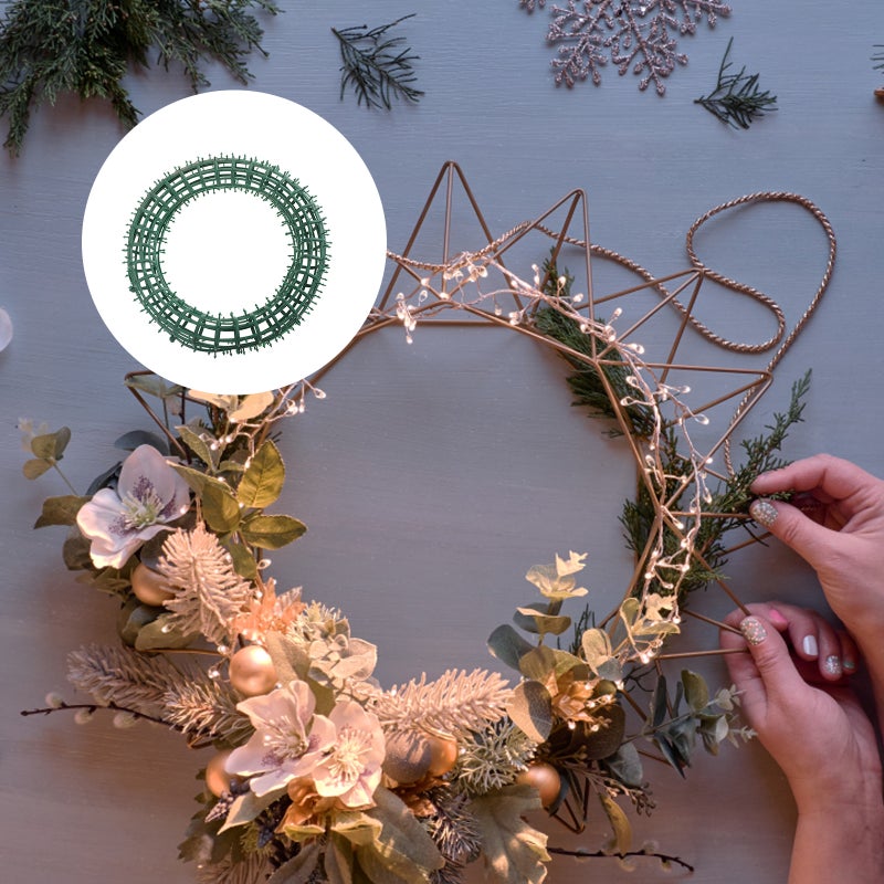 2 Pcs Round Flower Wreath Hoops Garland Frame Wreath DIY Wreath Frame - Image 2