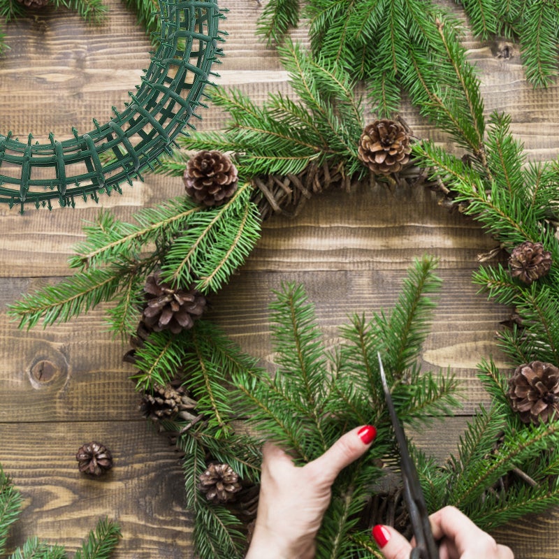 2 Pcs Round Flower Wreath Hoops Garland Frame Wreath DIY Wreath Frame - Image 3