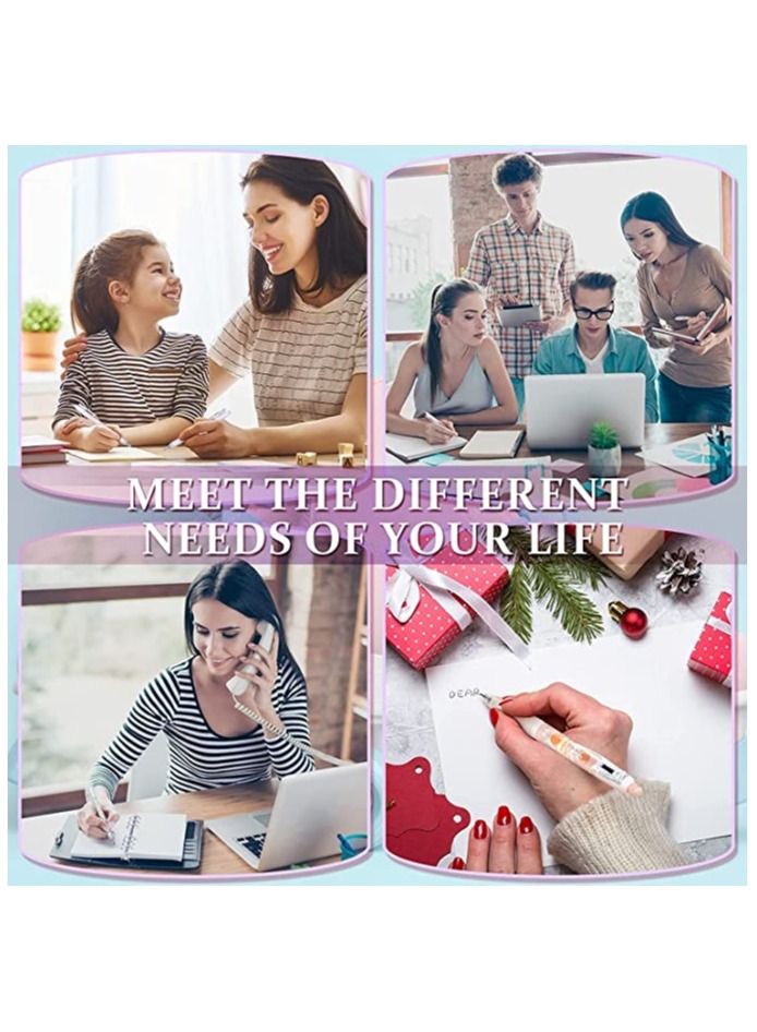 SYOSI Kawaii Gel Ink Pen, 6 Pcs Retractable Gel Pen, Black Ink, 0.5mm Cute Pens Fun Space Aesthetic Pens for Office School Kids Writing Journaling Supplies, Cute Pressing Gel Pen (Spaceman) - Image 2