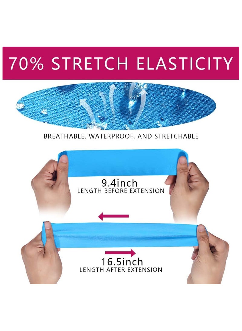 YelaJoy Waterproof Kinesiology Tape 4 Rolls Precut Strips Elastic Athletic Tape Muscle Pain Relief Sports Tape for Knee Fitness Running Tennis Swimming (Mixed Color)  - Image 3