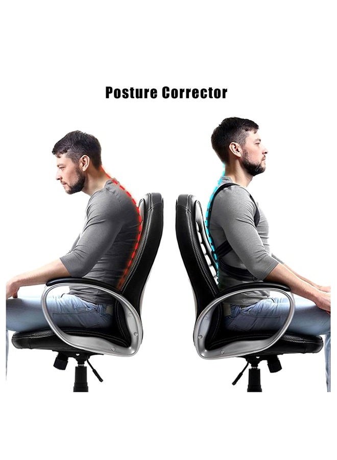 Flylin Posture Corrector for Kids Adjustable Back Straighter with Shoulder Pads Upper Back Posture Brace for Teenagers to Provide Spinal Support Improve Posture and Prevent Slouching (XL 39.4"~51.2" in) - Image 2