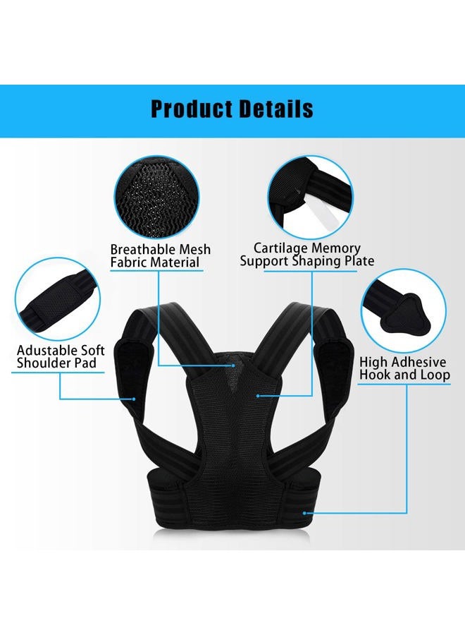 Flylin Posture Corrector for Kids Adjustable Back Straighter with Shoulder Pads Upper Back Posture Brace for Teenagers to Provide Spinal Support Improve Posture and Prevent Slouching (XL 39.4"~51.2" in) - Image 5