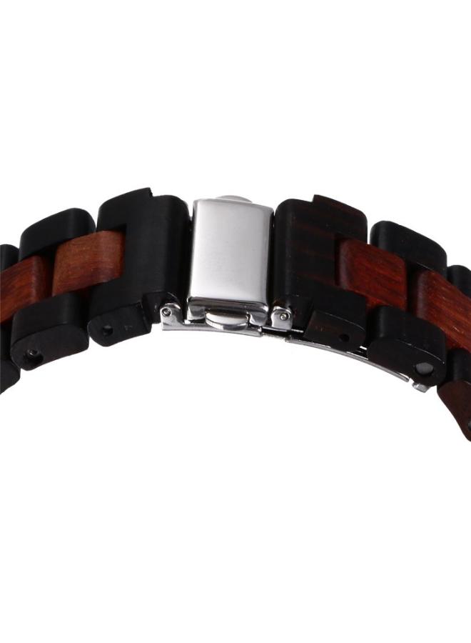 ريداير ساعة نسائية خشبية، ساعة كوارتز تناظرية، مصنوعة من خشب الصندل، خفيفة الوزن، ساعات كلاسيكية كاجوال، ساعة يد عتيقة - Image 4