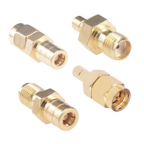 RFaha 4pcs SMA to SMB Coax Connector SMA Male/Female to SMB M/F RF Coaxial Adapter Kit(F110-4) - Image 1