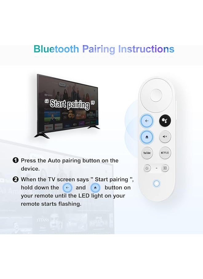 Generic - Replacement Voice Remote for Google Chromecast 4K Snow Streaming Media Player for G9N9N, GA01920 US, GA01923 US, GA01919 US (Remote Control Only) - Image 1