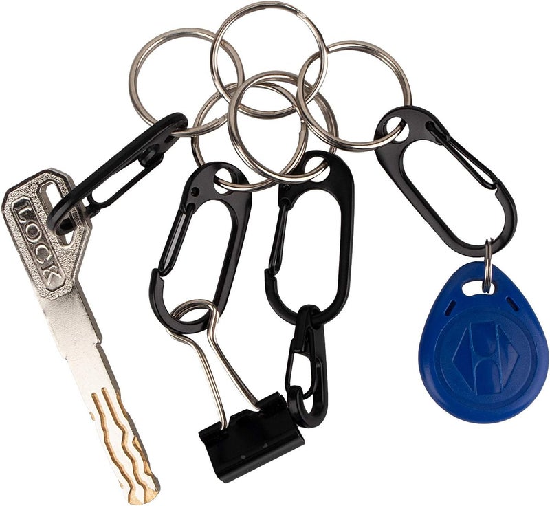 SWATOM Small Mini Carabiner Clip Tiny Spring Snap Hook Keychains Micro Carabiners for Paracord EDC Alloy Key Rings Outdoor Hiking Fishing Camping Backpack Accessories - Image 3