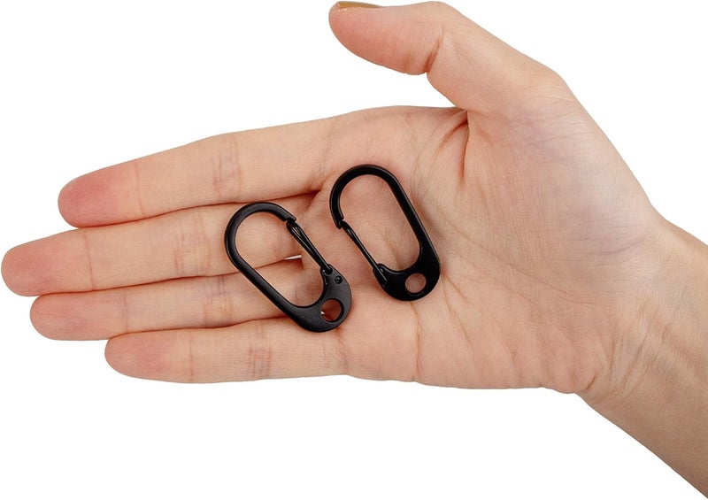 SWATOM Small Mini Carabiner Clip Tiny Spring Snap Hook Keychains Micro Carabiners for Paracord EDC Alloy Key Rings Outdoor Hiking Fishing Camping Backpack Accessories - Image 4
