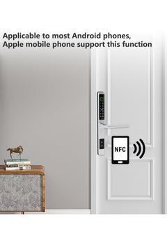 Sharpdo Smart Door Lock, 6-in-1 Keyless Entry Door Lock, Fingerprint Lock with Saudi Standard Mortise 3085, Door Lock with TT App, Temporary Password, Biometric Lock Deadbolt, Silver  - Image 4