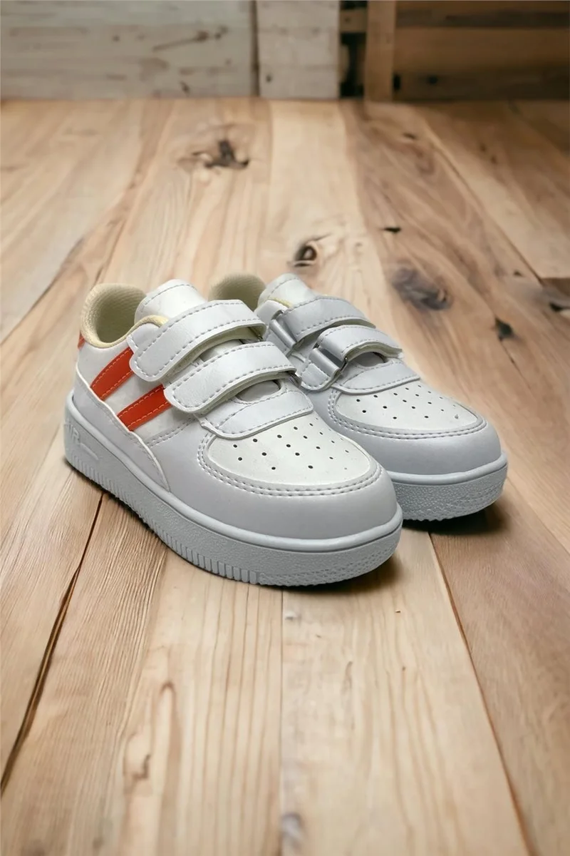 Liger Kids Sneaker Sports Shoes White - Orange
