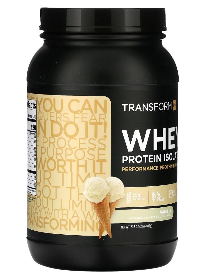 TransformHQ Whey Protein Isolate Vanilla 2 lb (882 g) - Image 2