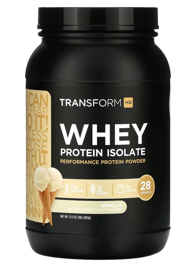 TransformHQ Whey Protein Isolate Vanilla 2 lb (882 g) - Image 1