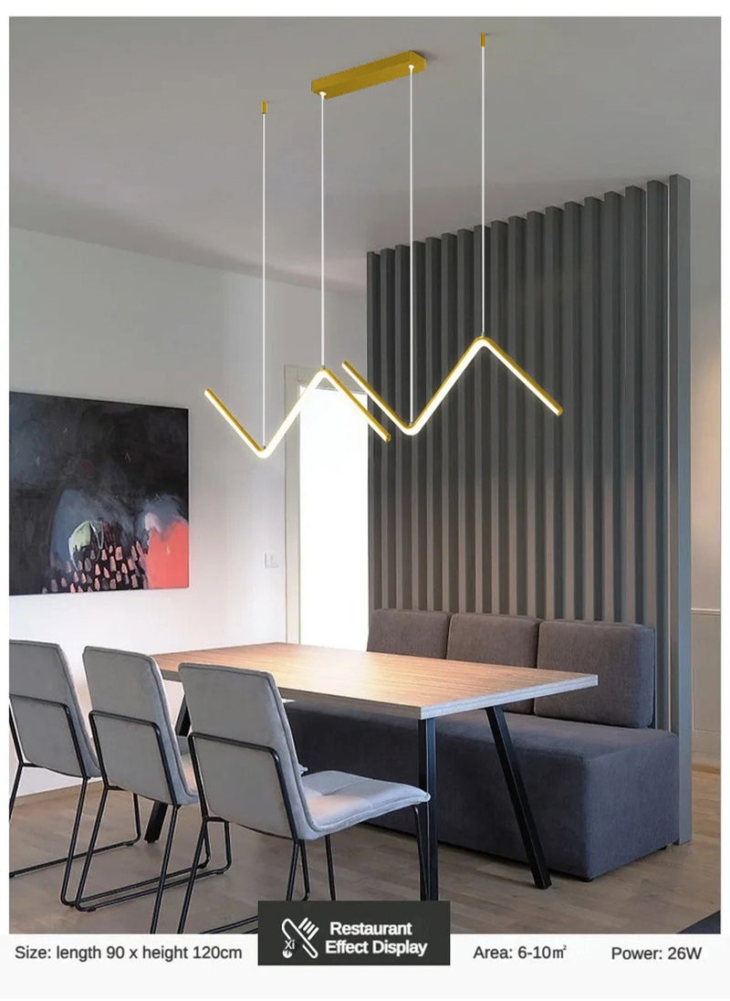 LOOPITYS 90CM - Three color temperature - Modern luxury - Restaurant pendant light, bedroom pendant light, 120cm height adjustable,chandelier  - Image 2