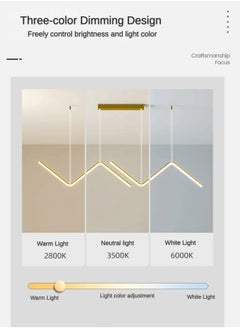 LOOPITYS 90CM - Three color temperature - Modern luxury - Restaurant pendant light, bedroom pendant light, 120cm height adjustable,chandelier  - Image 4