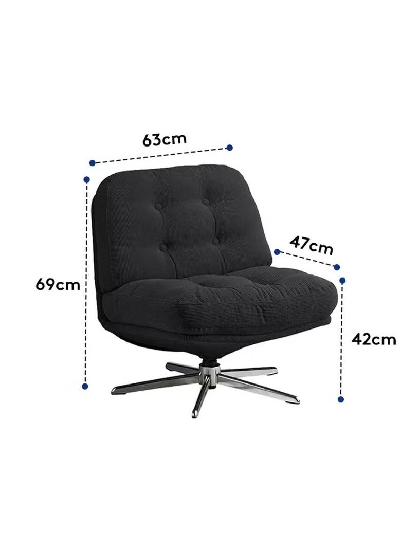 Generic Swivel Accent Chair, Cozy Living Room Chair, Comfy Reading Chair, Criss Cross Chair, Fabric Reading Sofa Chair with Wide Seat, Deep Cushion, 115° Tilt for Living Room  - Image 2