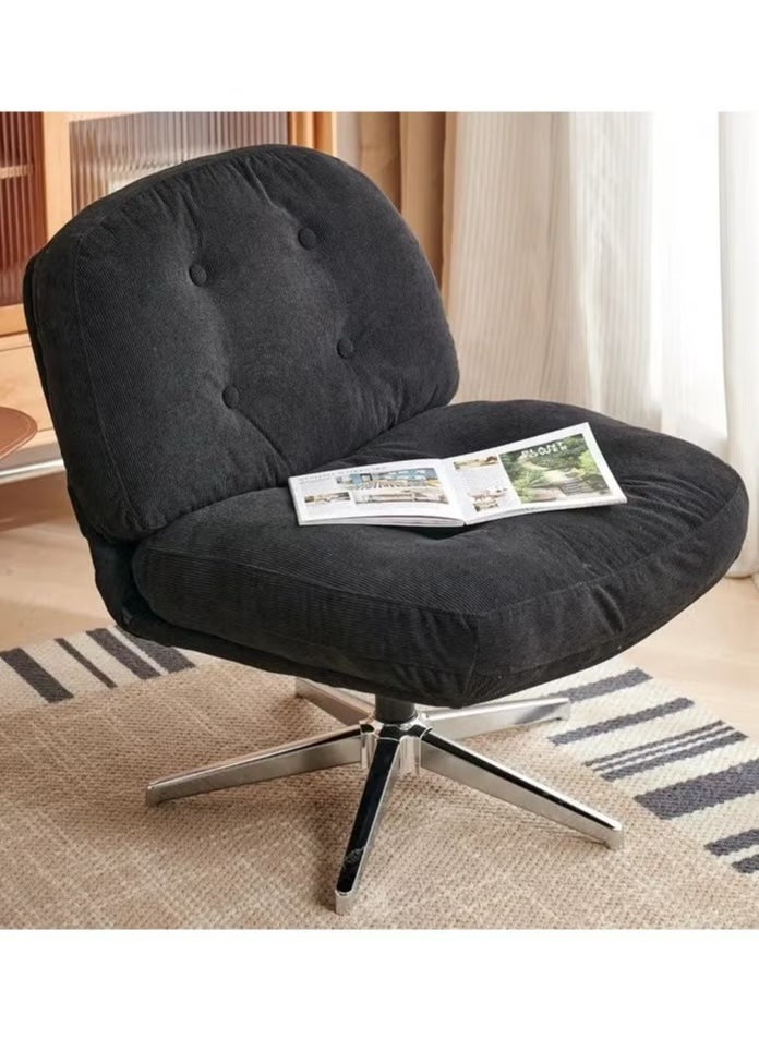 Generic Swivel Accent Chair, Cozy Living Room Chair, Comfy Reading Chair, Criss Cross Chair, Fabric Reading Sofa Chair with Wide Seat, Deep Cushion, 115° Tilt for Living Room  - Image 4