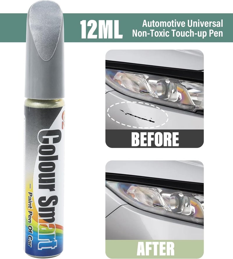 CHEENNY Car Scratch Remover Touch Up Paint Pen Automotive Car Paint Pen 2 In 1 Car Paint Scratch Repair for Deep Scratches Special-Purpose Car Paint (Grey) - Image 3