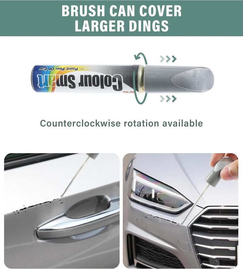 CHEENNY Car Scratch Remover Touch Up Paint Pen Automotive Car Paint Pen 2 In 1 Car Paint Scratch Repair for Deep Scratches Special-Purpose Car Paint (Grey) - Image 4
