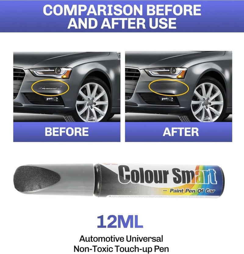 CHEENNY Car Scratch Remover Touch Up Paint Pen Automotive Car Paint Pen 2 In 1 Car Paint Scratch Repair for Deep Scratches Special-Purpose Car Paint (Grey) - Image 2