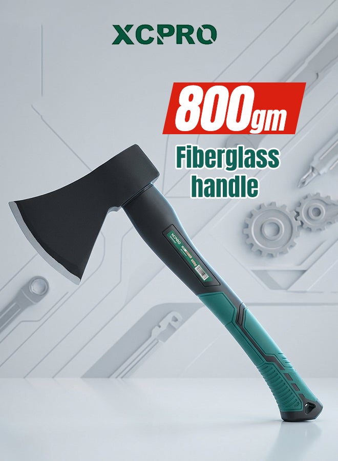 Camping Axe 800g Fiberglass Handle Drop Forged 45 Carbon Steel