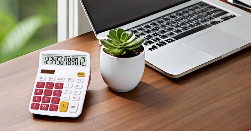Meichoon Desktop Calculator Solar Battery Dual Power 12 Digit Large LCD Display Financial Dedicated Large Standard Function Desktop Business Calculator for Office/Home/School KA08 Red - Image 3