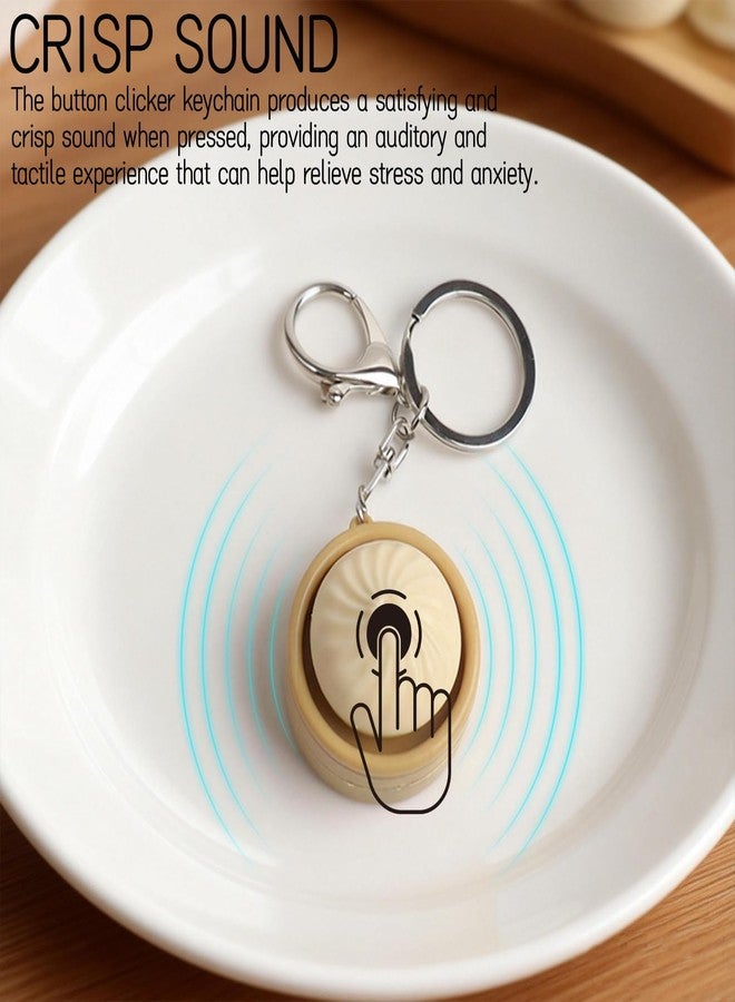 Tizee 2-Piece Dumpling Fidget Clicker Toy - Button Clicker Keychain for Stress Relief, Anxiety, and Passing Time - Portable, Crisp Sound, Home, Office, Travel, Gifts for Adults - Image 3