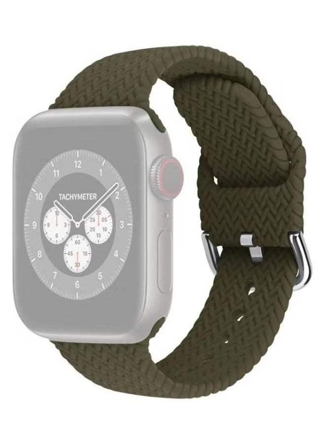 vesus Replacement Watch Band For Apple Watch Series 7 41mm/6 & SE & 5 & 4 40mm/3 & 2 & 1 38mm Dark Olive Green
