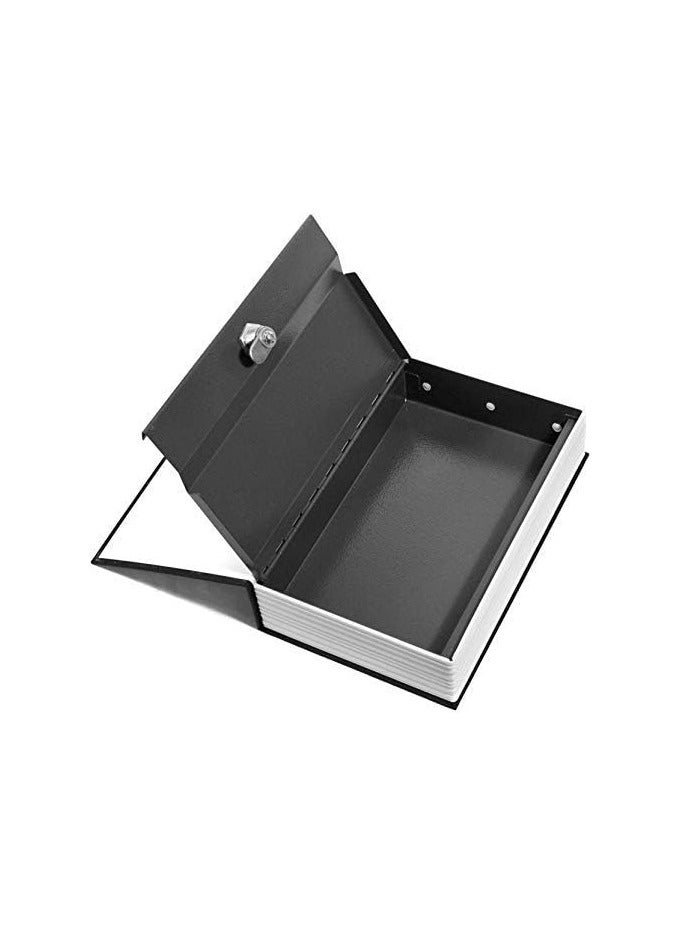 خزانة كتب معدنية من براغ مع قفل ومفتاحين، صندوق قفل كتب قاموس إنجليزي آمن للنقود والمجوهرات وجواز السفر وغيرها من الأشياء الثمينة، صندوق قفل سري مخفي صندوق نقود كبير بسعة عالية - Image 4