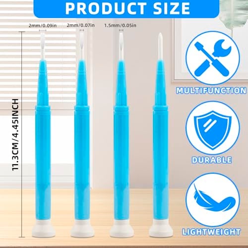 Notoke 4 Pcs Plastic & Ceramic Screwdriver Set, Non-Conductive Slotted Screwdrivers for High-Frequency Circuit Adjustment, Precision Tools for Electronics Repair, Watchmaking, and Sensitive Equipment - Image 2