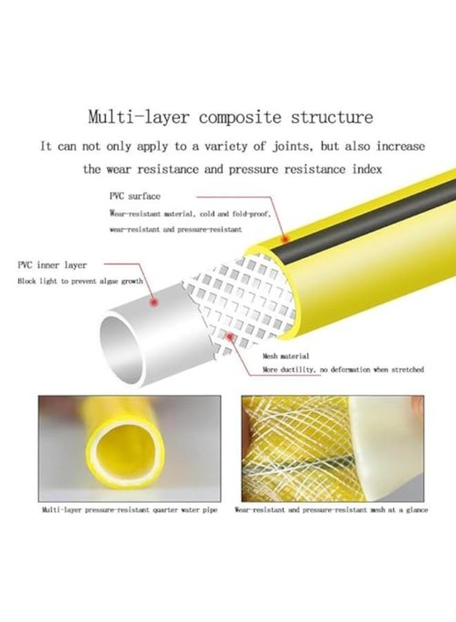 Garden Hose, 30-Meter Thick Hose, Durable Hose,  Household High-Pressure Water Gun Head, Car Wash Adjustable Nozzle, Powerful Water Spray, Suitable for Watering Lawns, Gardens and Patios, Outdoor Cleaning (30M) - Image 3