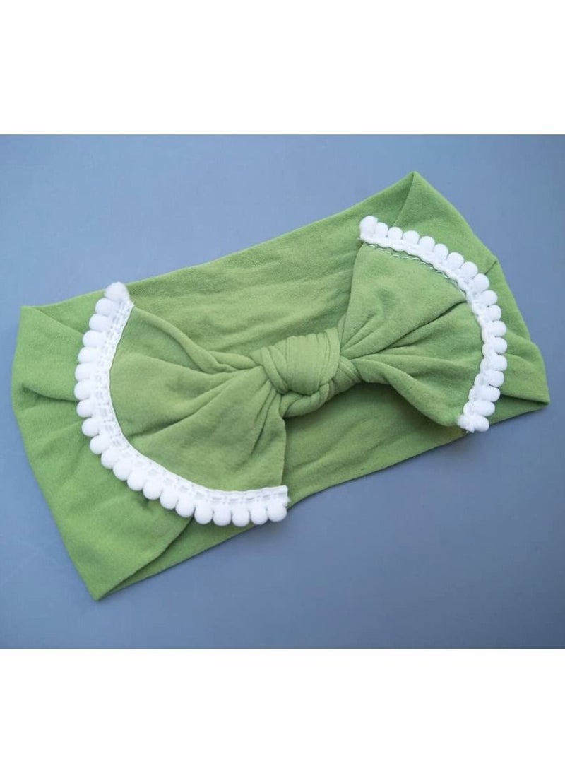 Loquat Baby Hair bands, Turban Hats with Seaming Bowknot Nylon band - Image 4