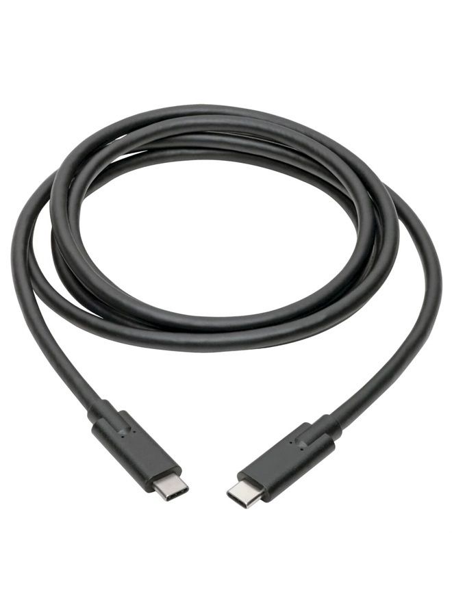 كابل USB C إلى USB Type C بطول 6 أقدام USB 3.1 Gen 1 5A 5 Gbps M/100W، أسود (U420-006-5A)