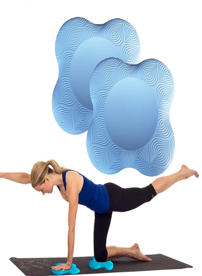 ZDQTRA yoga knee pad cushion for women kneeling pads for yogas knees mat for exercise knees support yogas pads knee elbow cushion pads for yoga Support for Knees Hands Wrists Elbows (1 pair) (Sky Blue) - Image 2