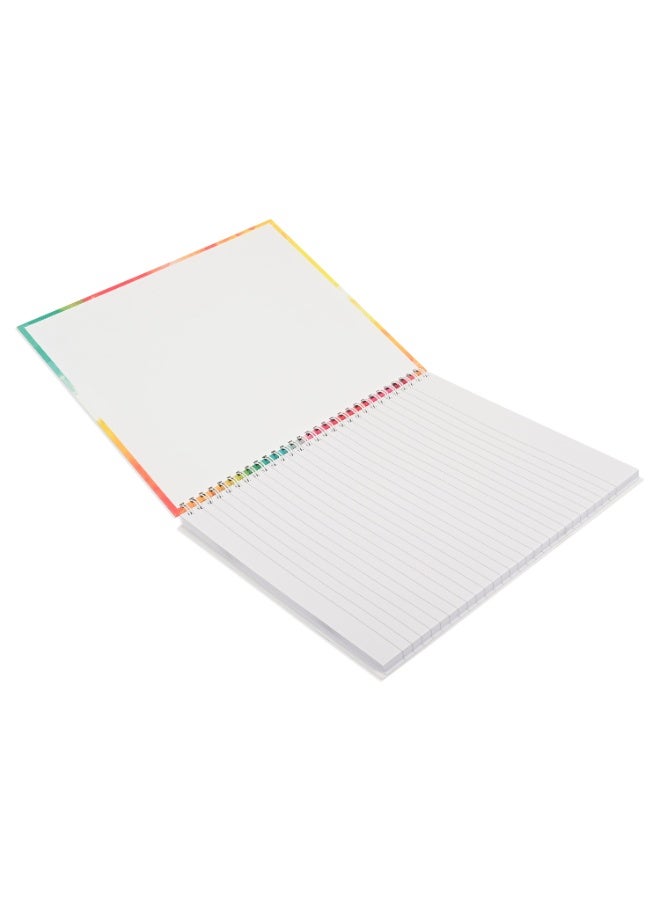 FIS Notebook Double Loop Spiral Binding, Hard Cover Materials, Size 10x8" Inches, 8mm Single Line Ruling, 96 Sheets, 192 Pages, Packet of 5 Pieces, Panda Cover Design 3-FSNBSHC1896-PAN3 - Image 2