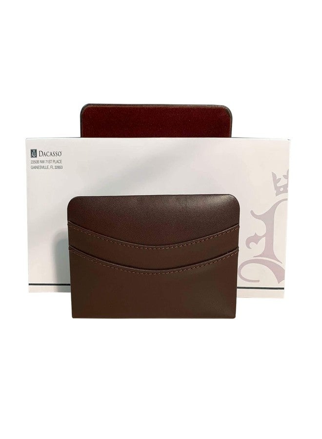 Dacasso Chocolate Brown Leather Letter Holder - Image 1