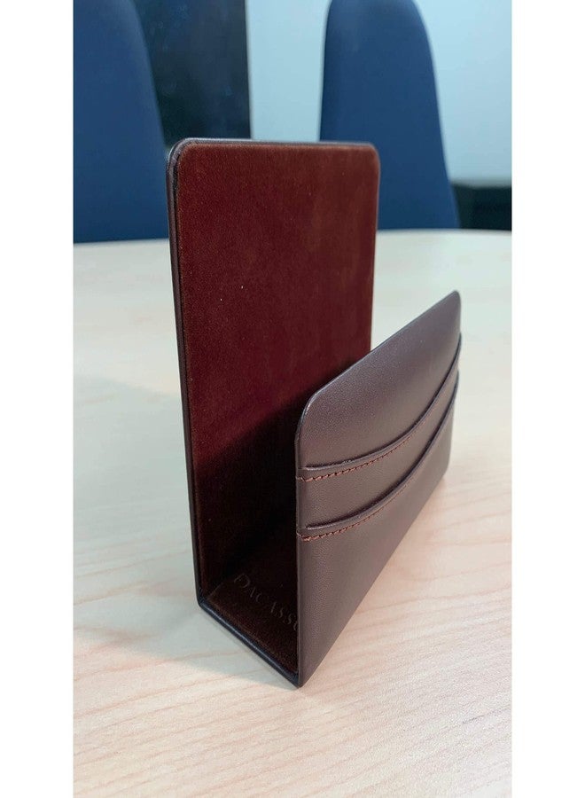 Dacasso Chocolate Brown Leather Letter Holder - Image 4