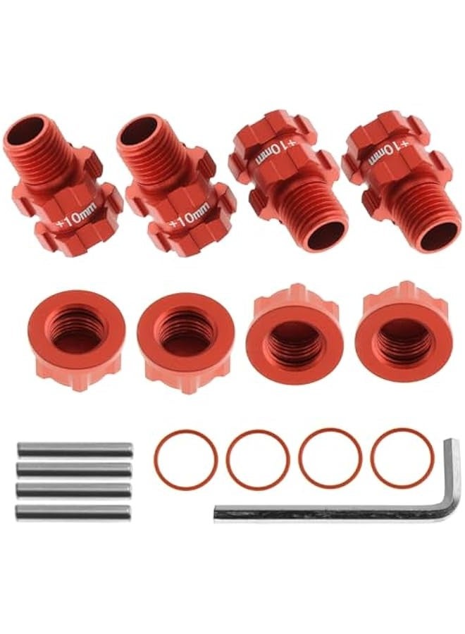 RC Wheel Hex Hubs Adapter 14mm to 17mm Widen 10mm Extended Wheel Hub Drive with Anti-dust Cap Nuts Compatible for Arrma 1/10 3S Granite Mega Senton Big Rock New BIGROCK Typhon Upgrade Parts - Image 3