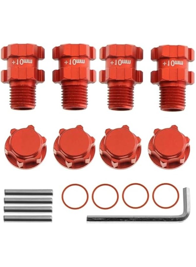 RC Wheel Hex Hubs Adapter 14mm to 17mm Widen 10mm Extended Wheel Hub Drive with Anti-dust Cap Nuts Compatible for Arrma 1/10 3S Granite Mega Senton Big Rock New BIGROCK Typhon Upgrade Parts - Image 2