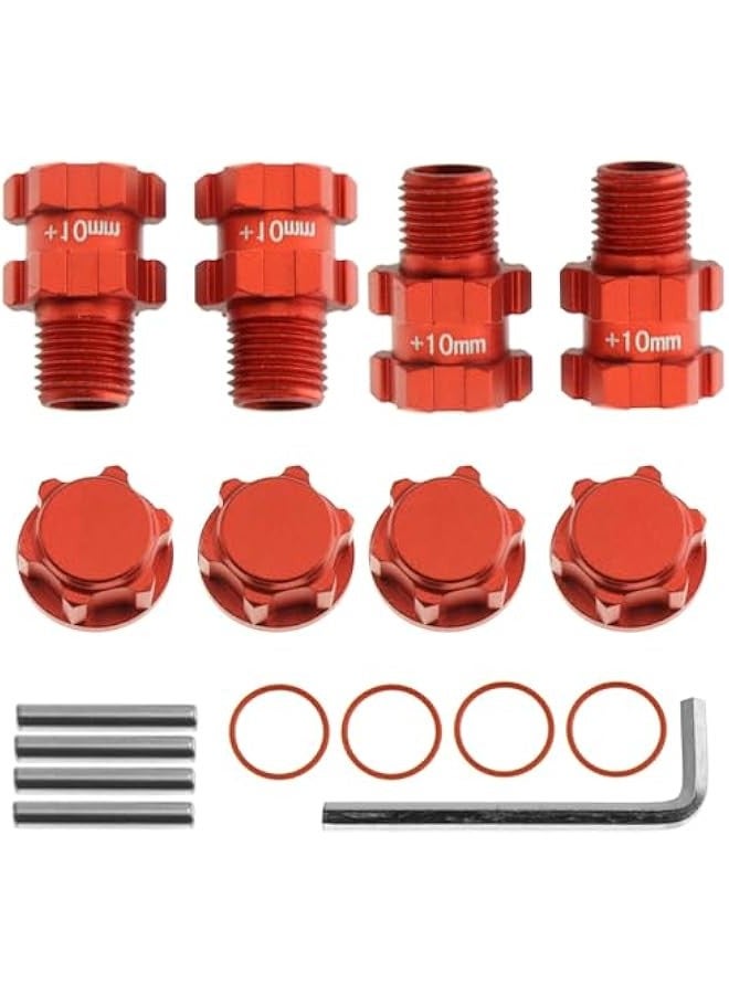 RC Wheel Hex Hubs Adapter 14mm to 17mm Widen 10mm Extended Wheel Hub Drive with Anti-dust Cap Nuts Compatible for Arrma 1/10 3S Granite Mega Senton Big Rock New BIGROCK Typhon Upgrade Parts - Image 4