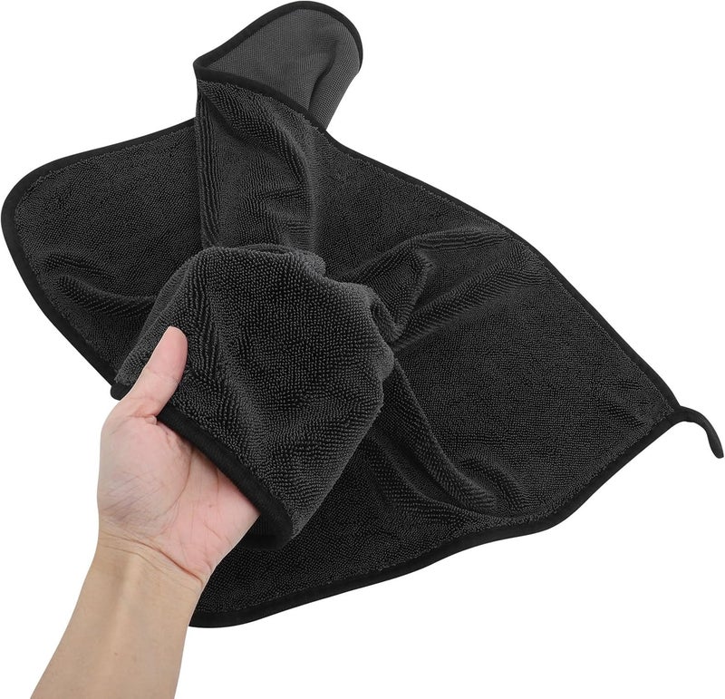 TOYANDONA 2pcs Thickened Absorbent Cleaning Cloths with Braided Edges, Multipurpose Car Drying Towels and Household Wash Towels for Streak-Free Vehicle and Kitchen Cleaning - Image 3