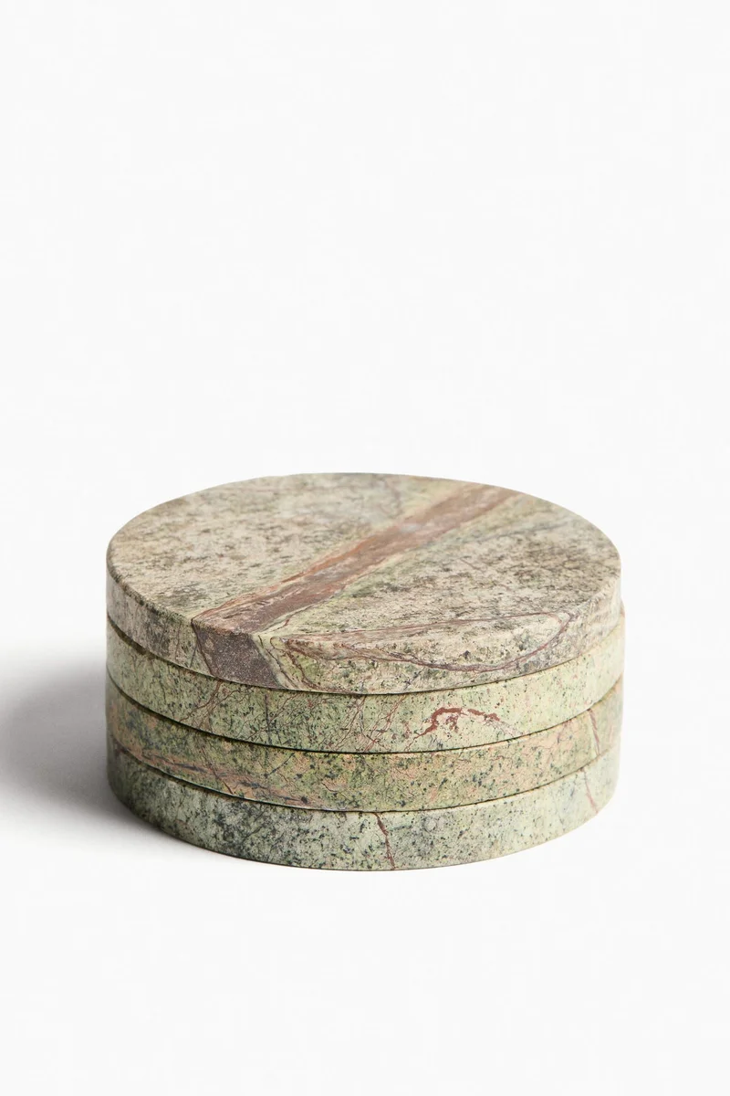 H&M 4-pack marble coasters